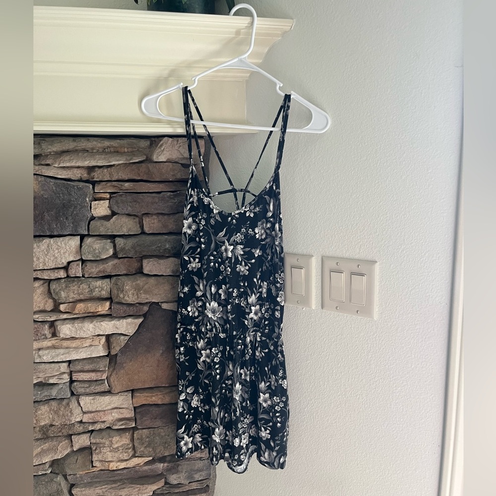 Black floral Abercrombie romper
